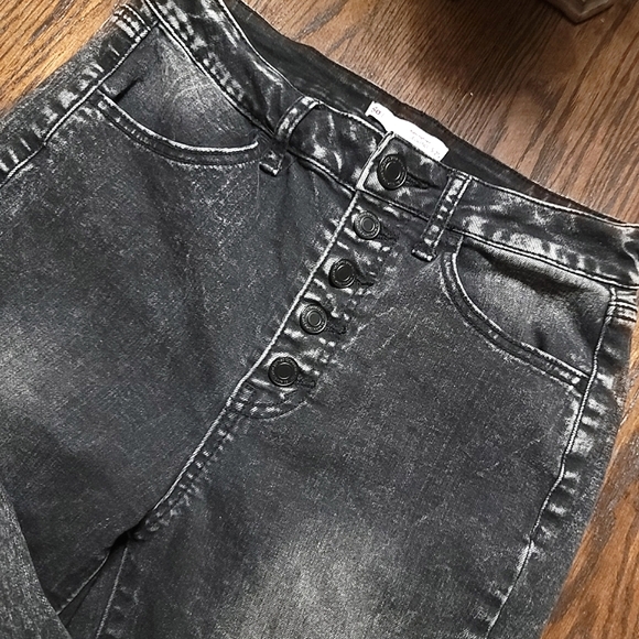 SO EUC Black Acid Wash Super High Rise Stretch Skinny Jean Jeggings - SIZE 4 - Picture 5 of 9